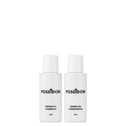 Poseidon Argan Oil Haircare Duo - Luxurious hydration with our nourishing Shampoo and Conditioner