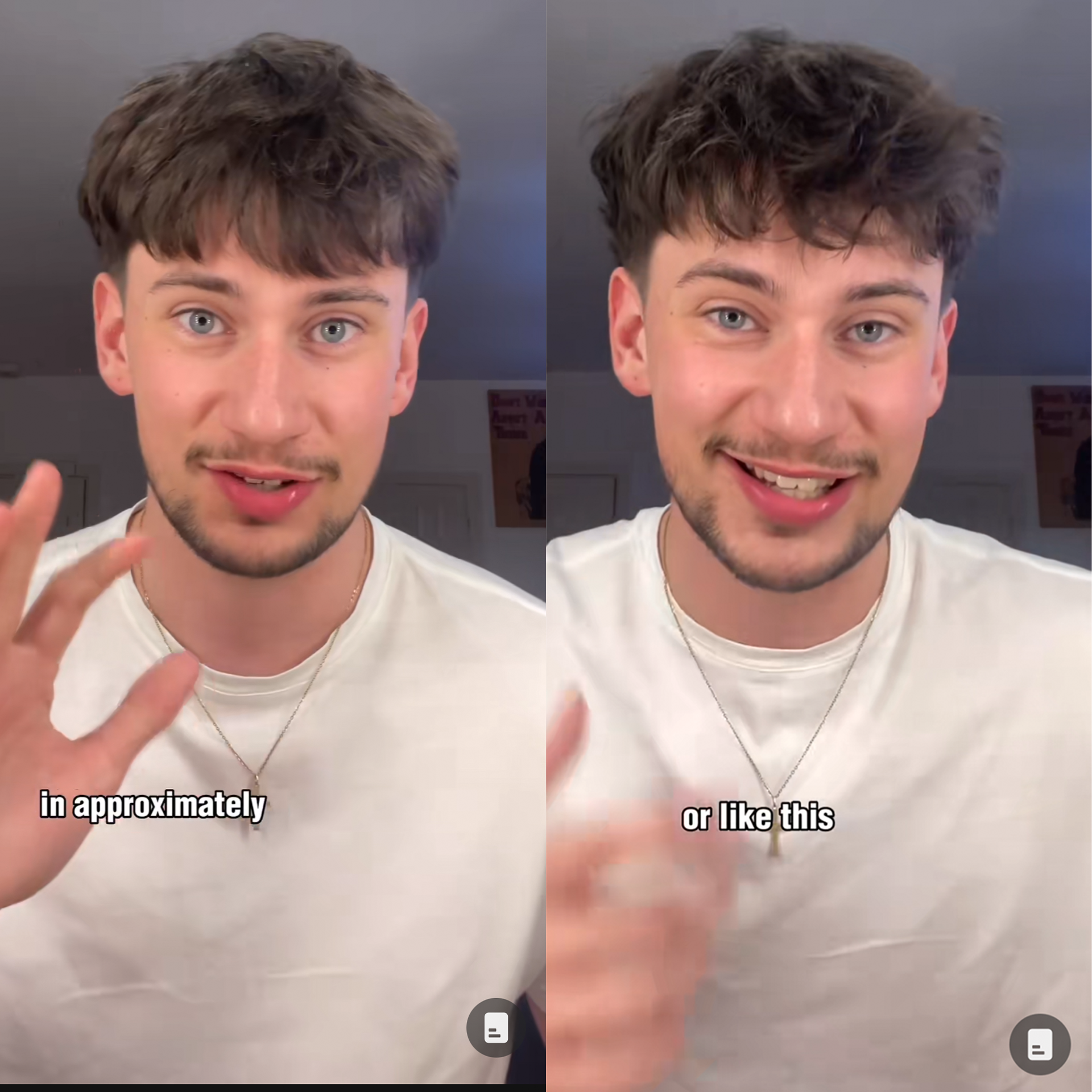 Before and after using Poseidon Hair Grooming Clay for matte hold